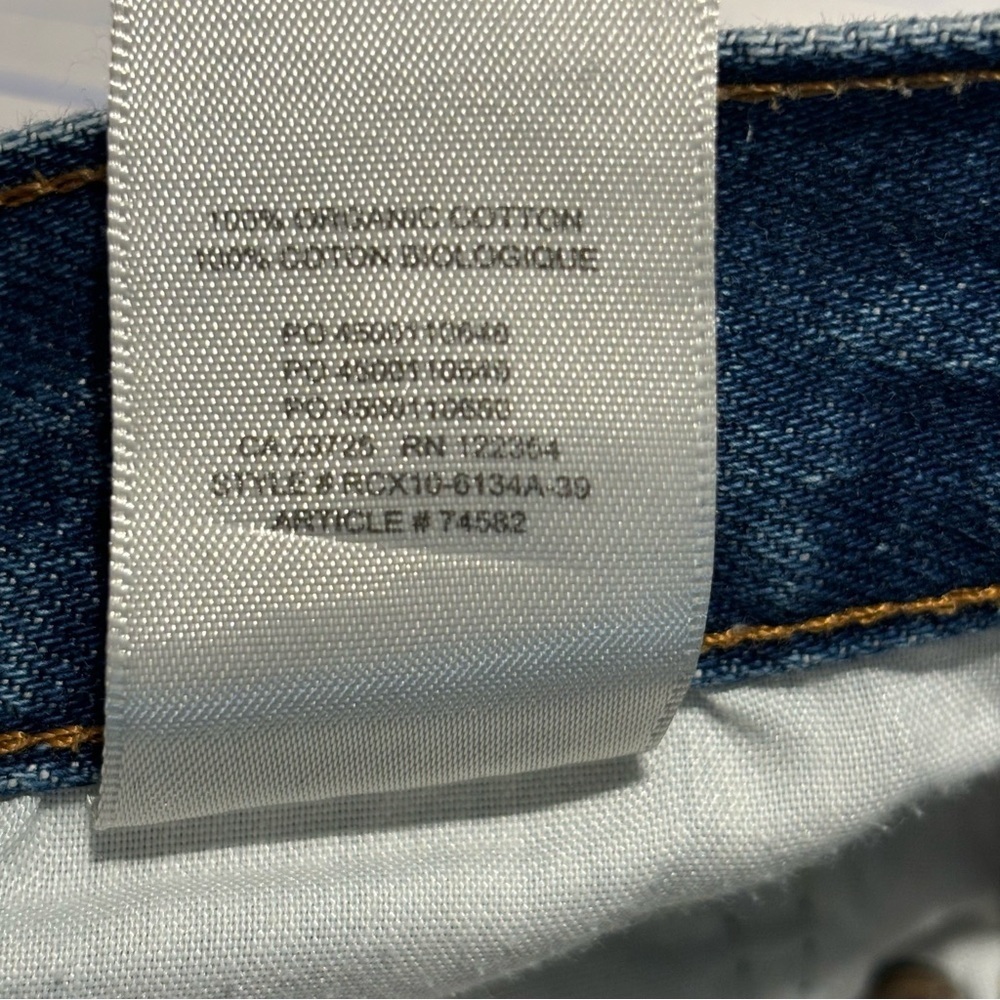 DENIM FORUM Sz 28 Jeans The Nina Store Pipe Button Fly Mid-Wash High Rise Denim - Picture 13 of 13